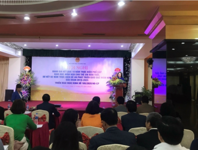 Bộ Giáo dục và Đào tạo tổ chức Hội nghị Đánh giá kết quả 10 năm thực hiện PCGDMNTNT, sơ kết 02 năm thực hiện Đề án Phát triển GDMN giai đoạn 2018-2025 và triển khai Nghị định số 105/2020/NĐ-CP
